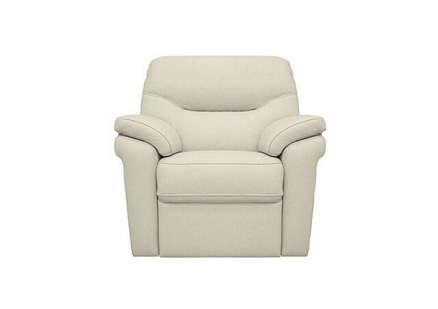 G Plan - Seattle Leather Power Recliner Armchair with Power Lumbar - Cambridge Chalk