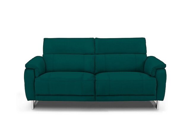 Moet 3 Seater Fabric Power Recliner Sofa with Telescopic Headrests - Opulence Teal
