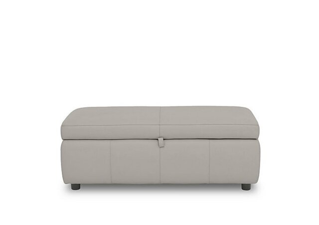 World of Leather - Stark 120cm BV Leather Blanket Box - Silver Grey