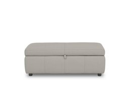 World of Leather - Stark 120cm BV Leather Blanket Box - Silver Grey