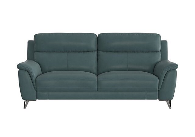 Contempo 3 Seater BV Leather Power Recliner Sofa - BV Lake Green