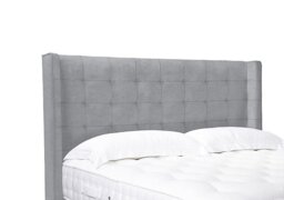 Artisan Collection Onyx High Floor Standing Headboard - Single - Aston Silver
