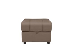 World of Leather - Moreno Leather Storage Footstool - Fawn