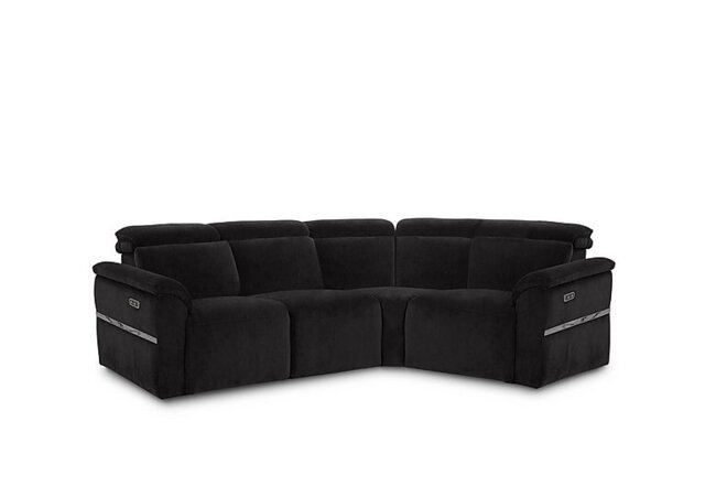 Dolomite Small Fabric Right Hand Facing Corner Sofa with Power Recliner