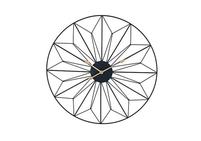 Geo Black Wall Clock