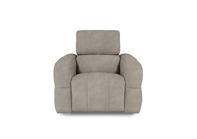 Cube Fabric Power Recliner Chair with Power Headrest - Marble Cream