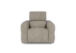 Cube Fabric Power Recliner Chair with Power Headrest - Marble Cream