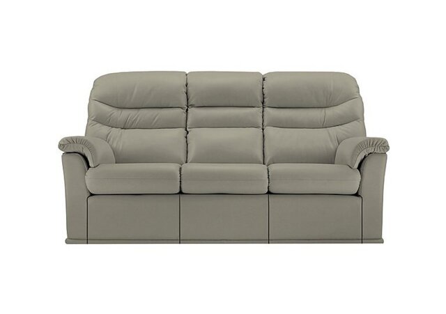 G Plan - Malvern 3 Cushion 3 Seater Leather Sofa with Power Recliner - Cambridge Taupe