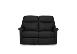 World of Leather - Compact Collection Lille 2 Seater Power Recliner BV Leather Sofa - Classic Black