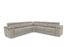 Nicoletti - Canto Large Leather Power Recliner Corner Sofa with Power Headrests and Power Lumbar