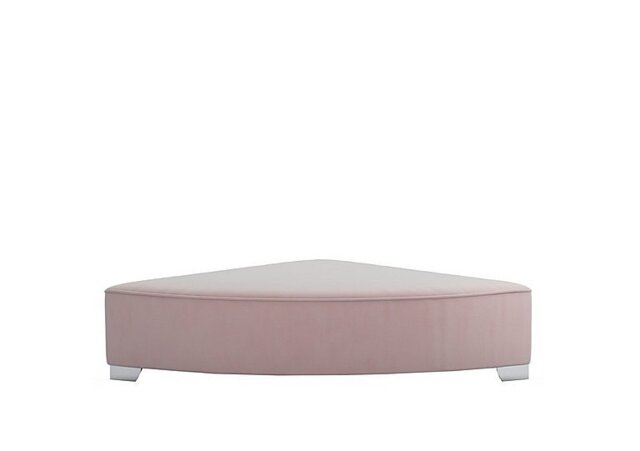 The Lounge Co. - Isobel Fabric Wedge Footstool - Cotton Candy with Chrome Feet