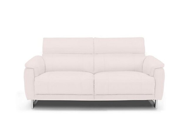 Moet 3 Seater Leather Power Recliner Sofa with Telescopic Headrests - Cotton
