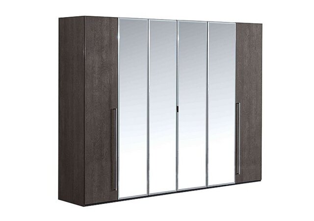 Venezia 6 Door Wardrobe with 4 Mirror Doors - Silver Birch
