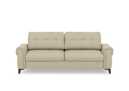 Zoom Leather 3 Seater Sofa Bed - Natural Sand