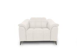 Angelo Leather Power Recliner Chair with Power Headrest - White