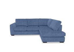 Dinky Fabric Right Hand Facing Corner Chaise End Sofa - Dexter Wave