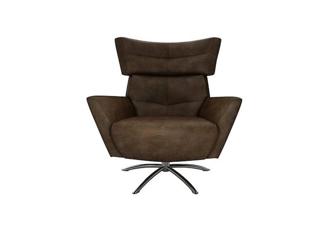 The Lounge Co. - Hermione Jacob NC Leather Armchair - Bourbon with Chrome Feet