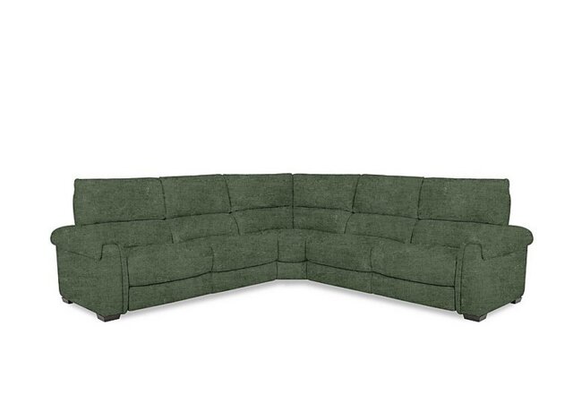 Nixon Fabric Large Corner Power Recliner Sofa - Olive Green