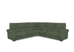 Nixon Fabric Large Corner Power Recliner Sofa - Olive Green