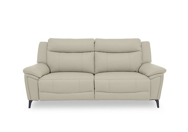Panache Leather 3 Seater Power Recliner Sofa with Power Headrests - Bone China Cat - Sofas and Armchairs - In Time for Christmas