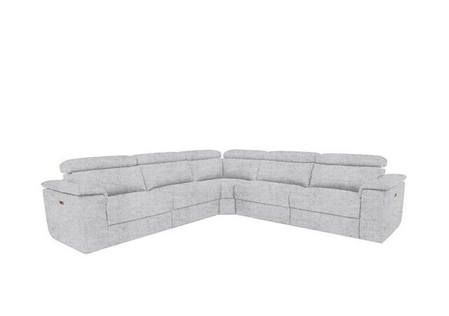Nicoletti - Davide Large Fabric Corner Power Recliner Sofa - Baobab Ghiaccio