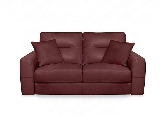 World of Leather - Nest NC Leather 3 Seater Sofa - NC Deep Red