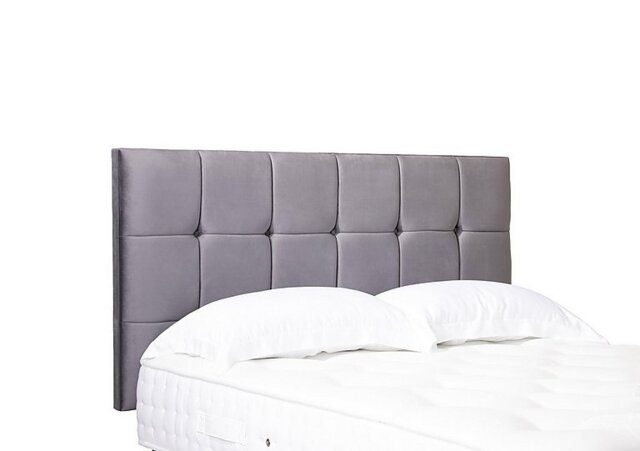 Artisan Collection Kaito Standard Strutted Headboard - Small Double - Plush Dark Grey