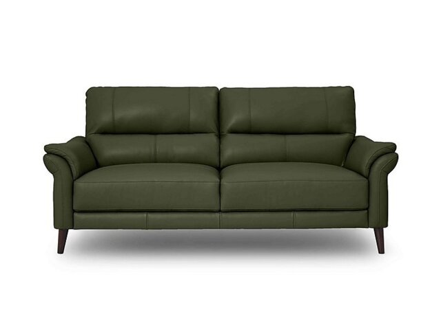 Winner 3 Seater Leather Sofa - Oslo Pine