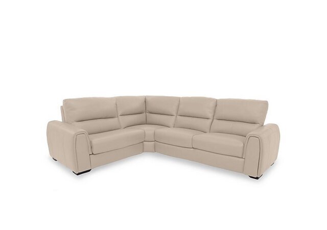 World of Leather - Flex Leather Small Left Hand Facing Corner Sofa - BV Pebble - Sofas and Armchairs