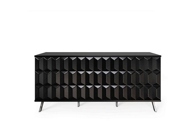 Alpha 3 Door Sideboard with SMART LED Lighting - Black