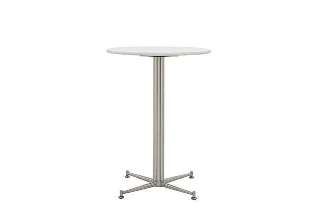 Cortina Round Bar Table - 65-cm - Bianco Miami Quartz