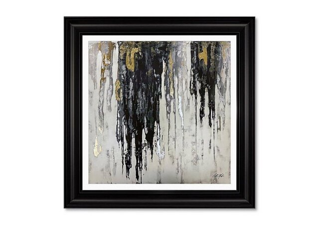 Black Gold Abstract 2 Framed Picture - Black & Gold