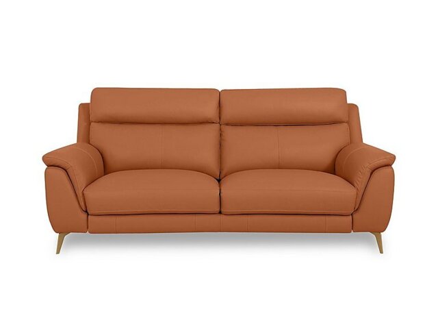 World of Leather - Eclipse Leather 3 Seater Sofa - Pecan
