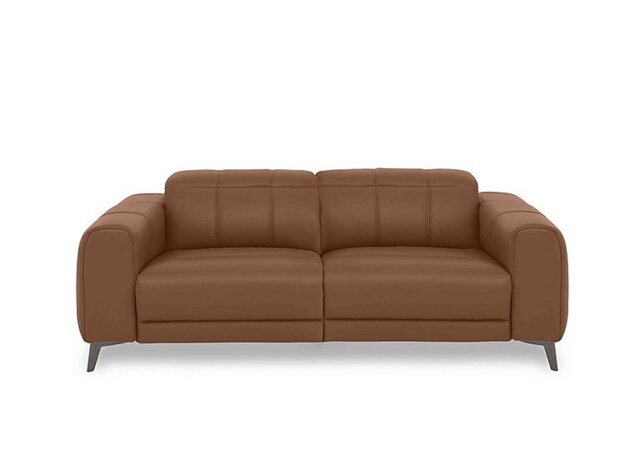 Ezra 3 Seater Leather Power Recliner Sofa - Butterscotch