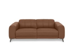 Ezra 3 Seater Leather Power Recliner Sofa - Butterscotch