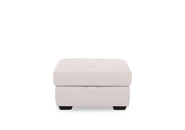 Dinky Leather Large Storage Footstool - Cotton