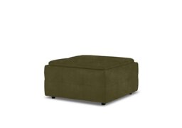 Monarch Fabric Tray Storage Footstool - Olive Green