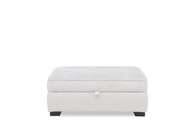 Hedingham Large Storage Footstool in Plain Fabric - Pearl Ashton Chenille Plain