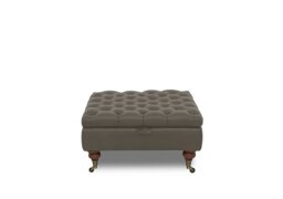 Columbus Leather Large Storage Footstool with Castors