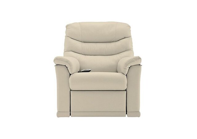 G Plan - Malvern Leather Rise and Recliner Armchair - Cambridge Stone