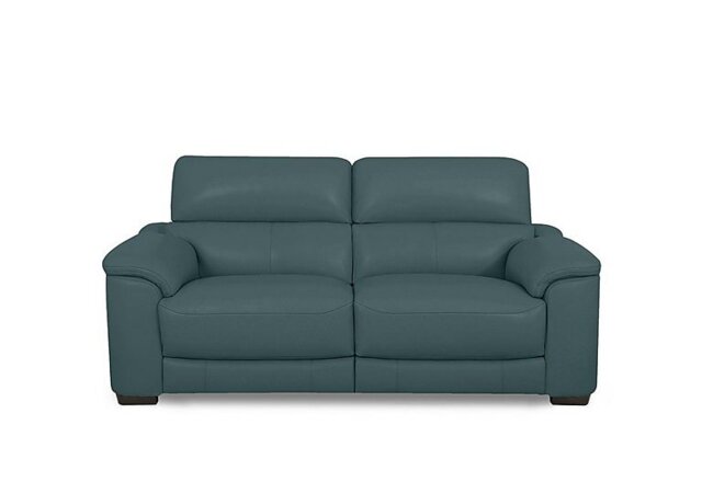 World of Leather - Nova BV Leather 2 Seater Power Recliner Sofa with Power Headrests - BV Lake Green