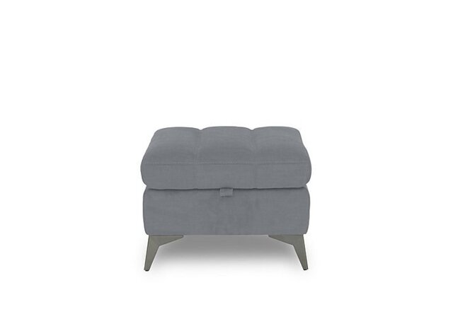 Angelo Fabric Storage Footstool - Velvet Grey