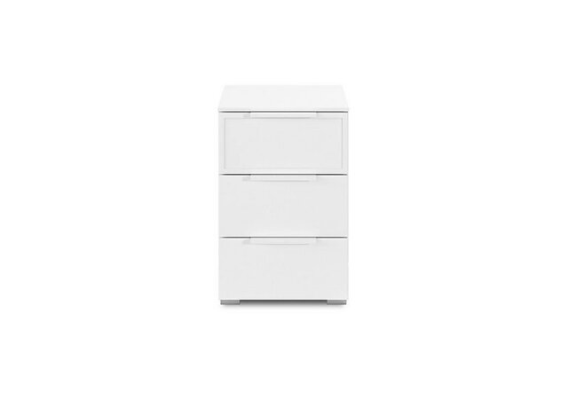 Rauch - Cadre 3 Drawer Bedside Cabinet - Alpine White