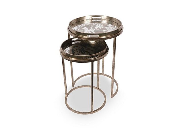 Palm Tree Set of 2 Side Tray Tables