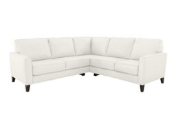 Ideal Home - Brondby Large Leather Corner Sofa - BV Star White