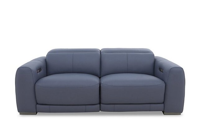World of Leather - Edison Large Leather 3 Seater Power Recliner Sofa with Power Headrests and Lights