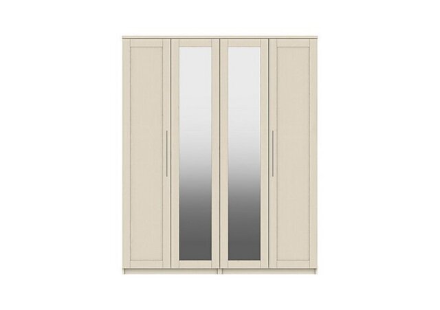 London Bedrooms - Fenchurch 4 Door Wardrobe with Mirrors - Champagne