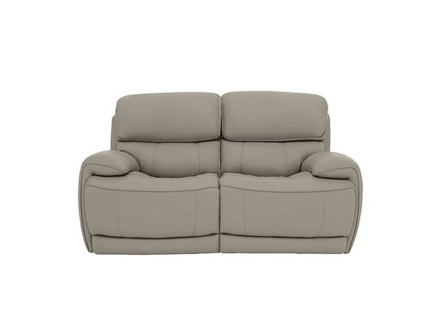 World of Leather - Rocco 2 Seater BV Leather Power Rocker Sofa with Headrests - Silver Grey