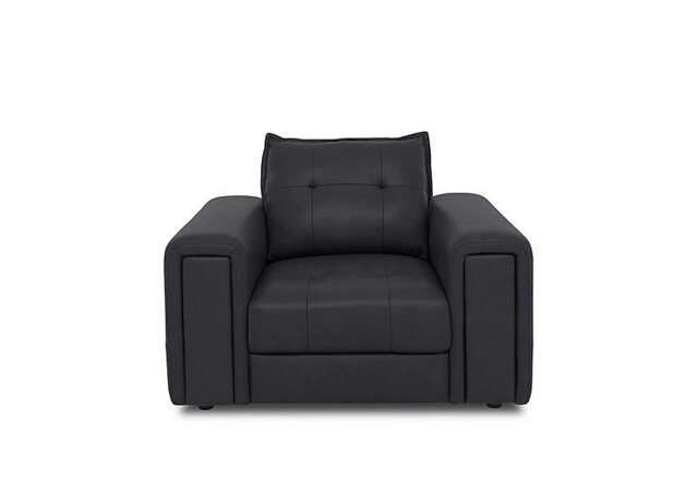 Goliath Leather Chair with Storage Drawer - Lavender Grey