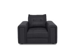 Goliath Leather Chair with Storage Drawer - Lavender Grey